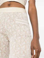Palm Angels Trousers White flared knit