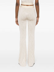 Palm Angels Trousers White flared knit