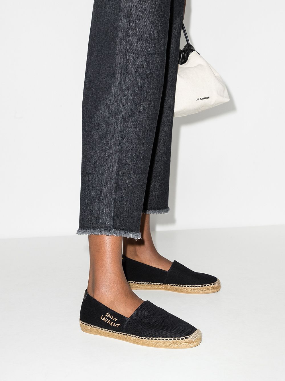 Saint Laurent Flat shoes in Black canvas