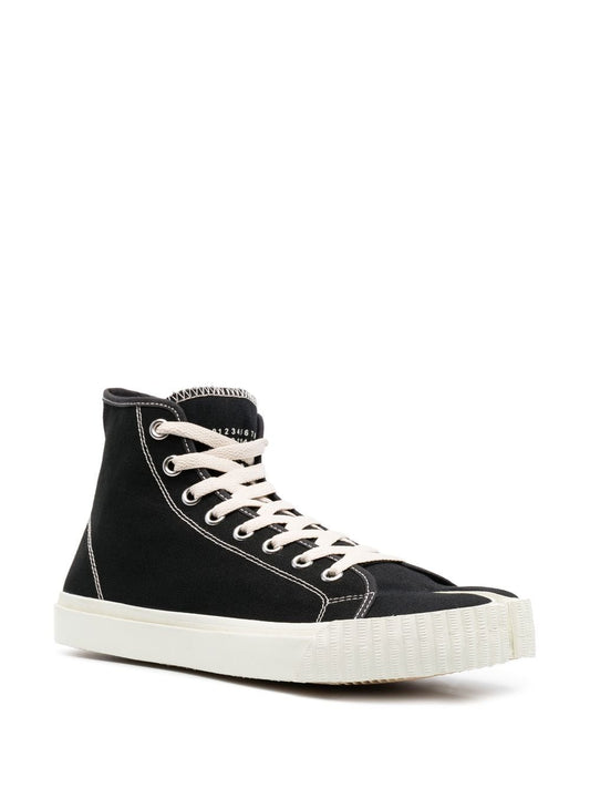 Maison Margiela Black Cotton High-Top Sneakers