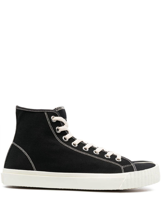Maison Margiela Black Cotton High-Top Sneakers