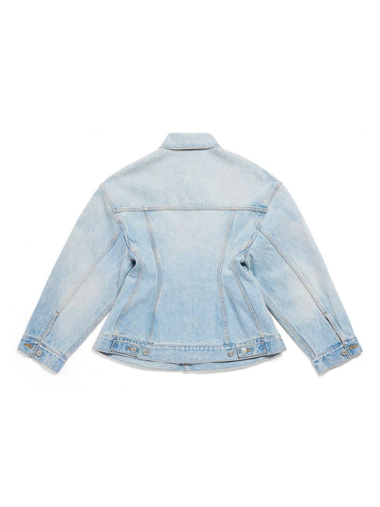 Balenciaga Clear Blue Denim Jacket — Hourglass Fit