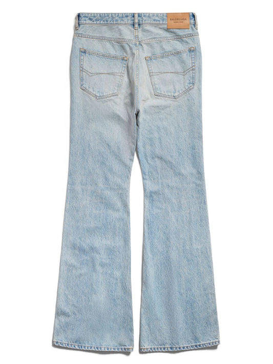 Balenciaga Jeans Clear Blue — High‑Waist Wide‑Leg Jeans