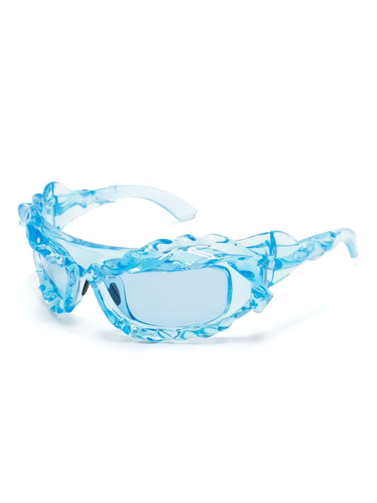 Ottolinger Sunglasses Clear Blue — Sculpted Acetate Shades