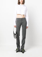 Coperni Shirts White cropped cotton shirt