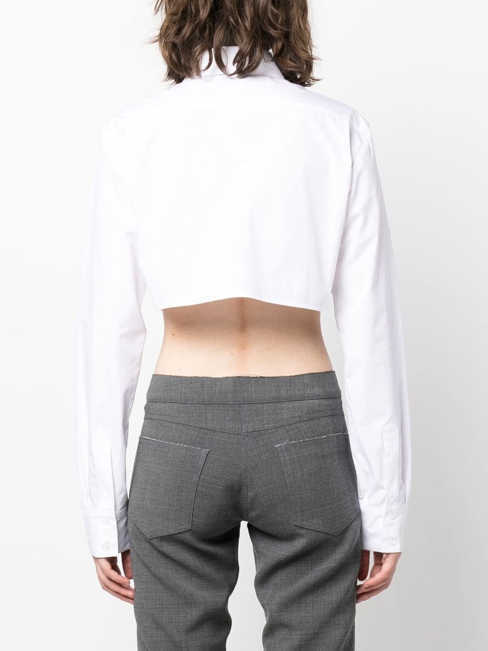 Coperni Shirts White cropped cotton shirt