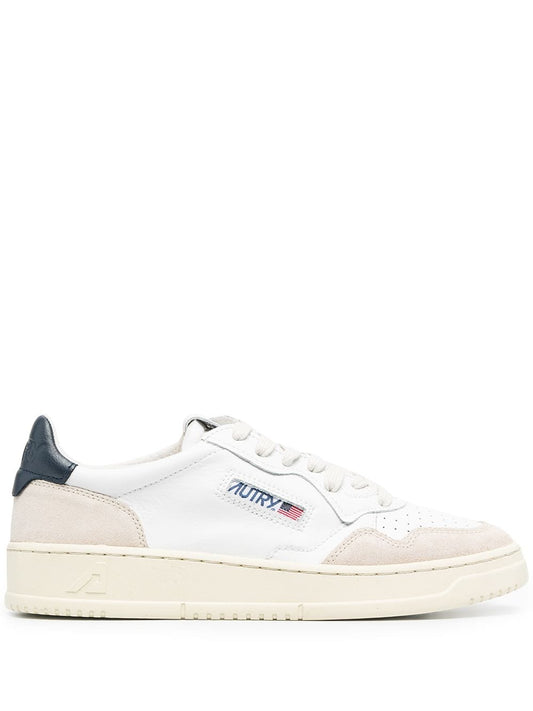 Autry Medalist Blue Suede-Panel Sneakers