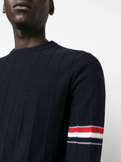 Pulls Thom Browne en laine vierge bleue