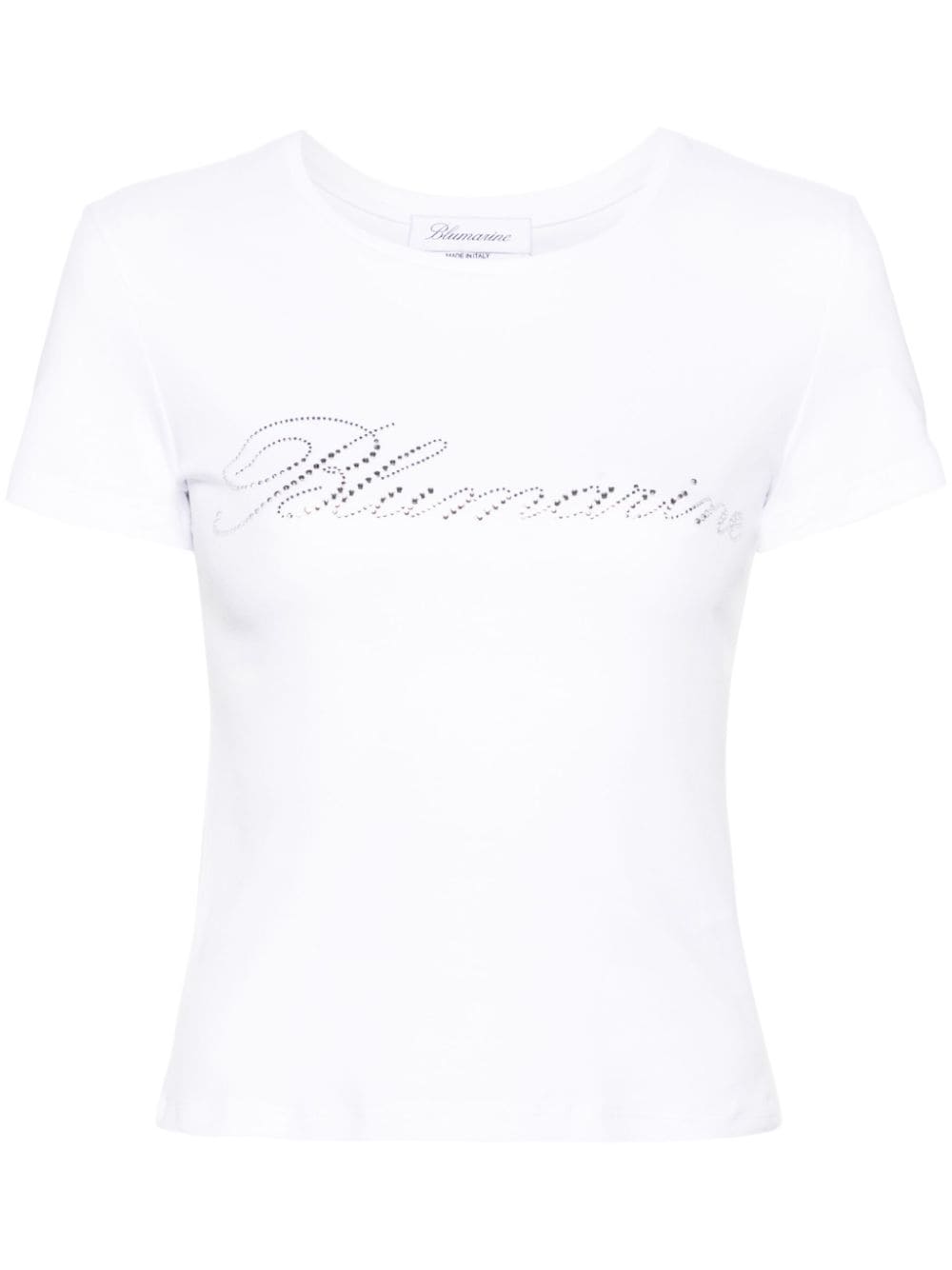 Blumarine T-shirts and Polos White cotton logo tee