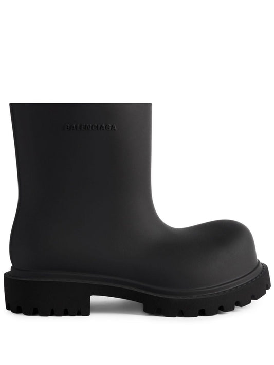Balenciaga Black Ankle-Length Rubber Boots