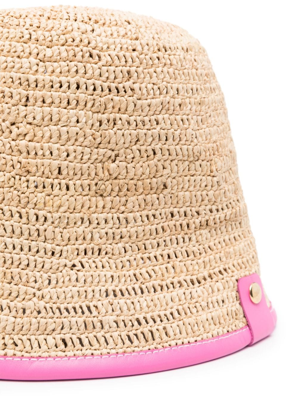 Jacquemus Fuchsia Raffia Wide‑Brim Hat