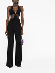 Jacquemus Trousers Black high-waisted virgin wool