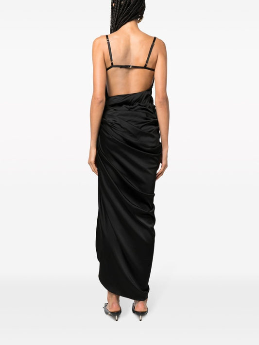 Jacquemus Black Asymmetric Dress — La Saudade