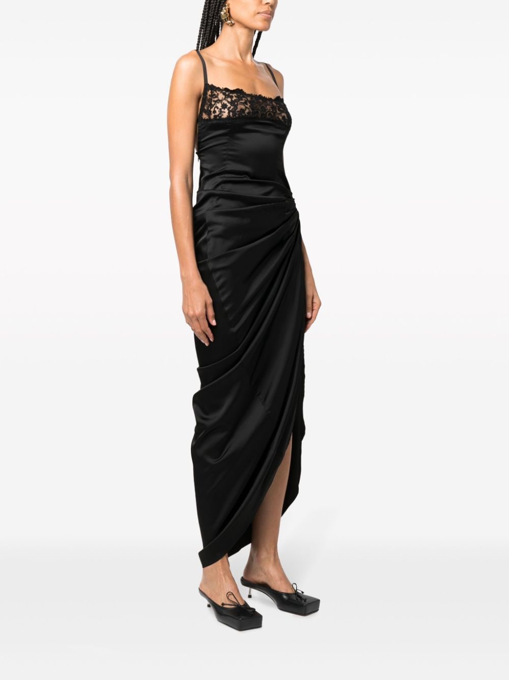 Jacquemus Black Asymmetric Dress — La Saudade