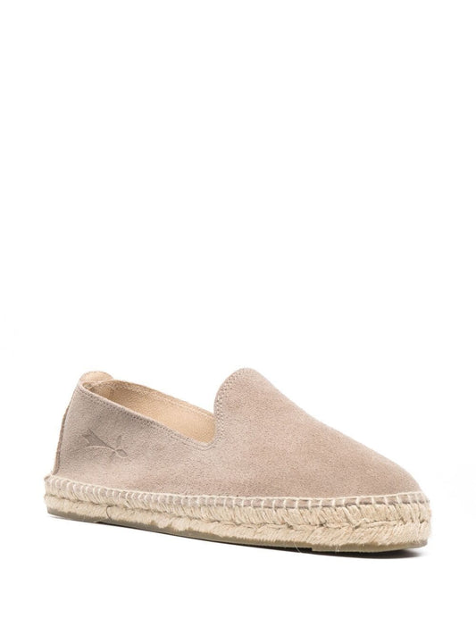 Manebí Dove Grey Espadrilles — Suede Flat Shoes
