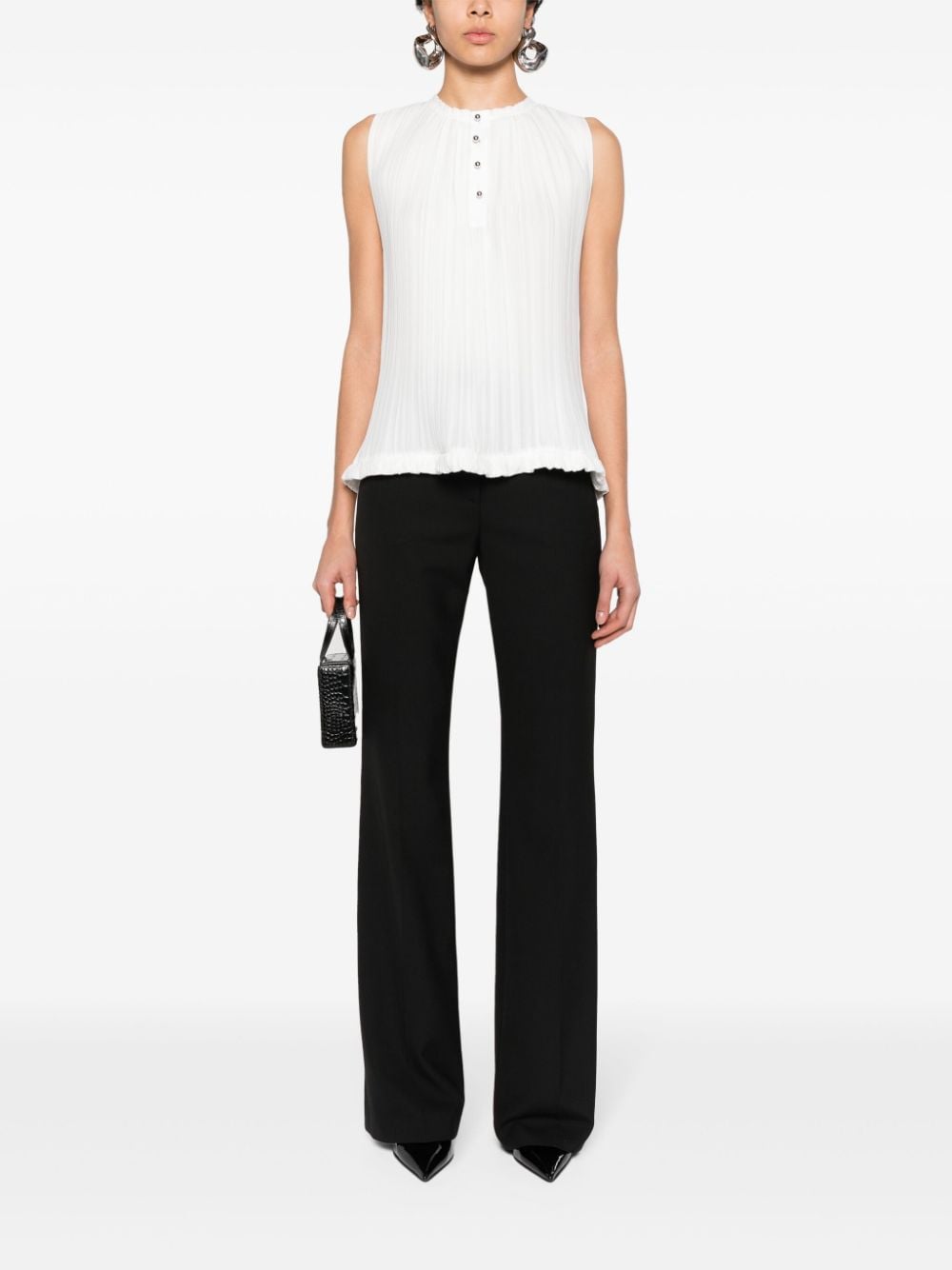 Lanvin Top White crepe de chine