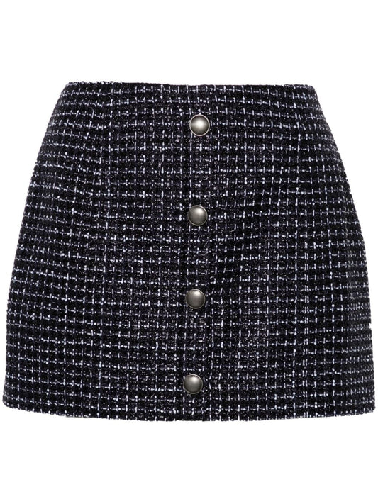 Blue Tweed Mini Skirt — Alessandra Rich