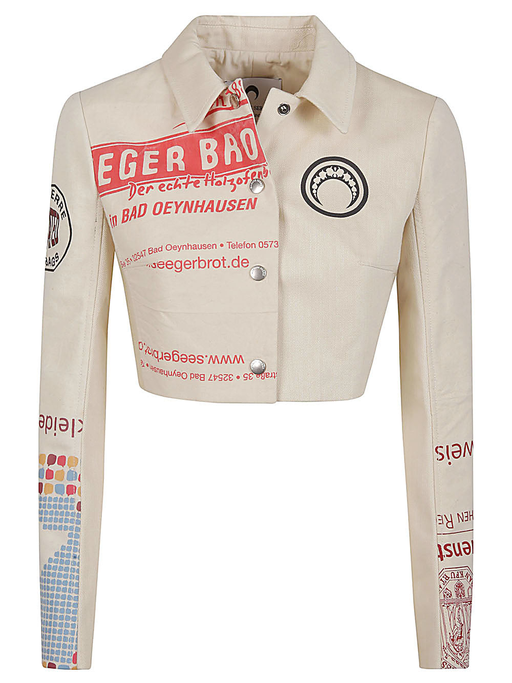 Marine Serre Jackets White cropped cotton