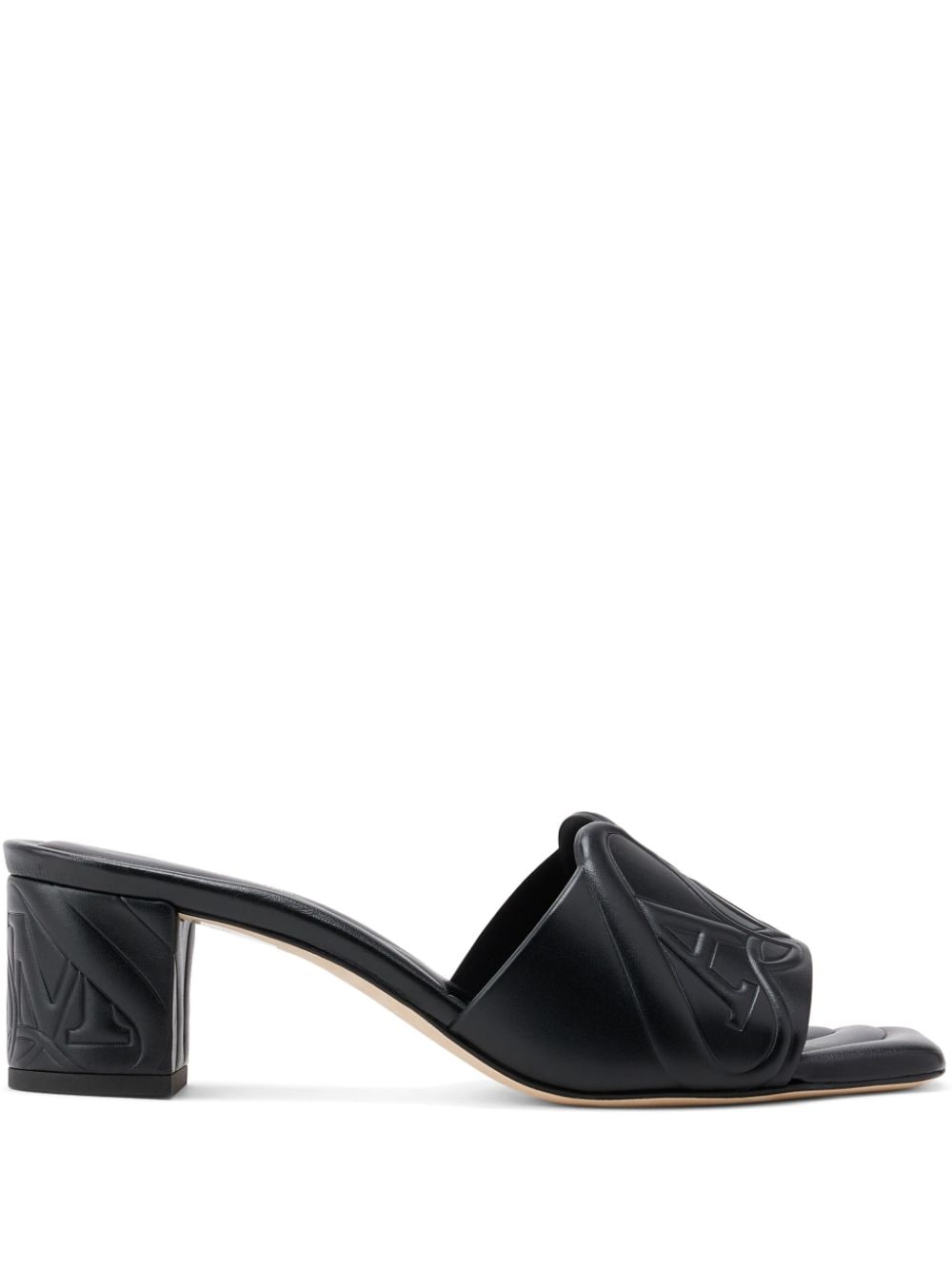 Sandales Alexander McQueen en cuir de veau noir