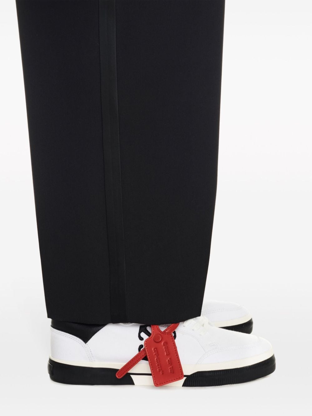 Baskets Off White en toile blanche et cuir