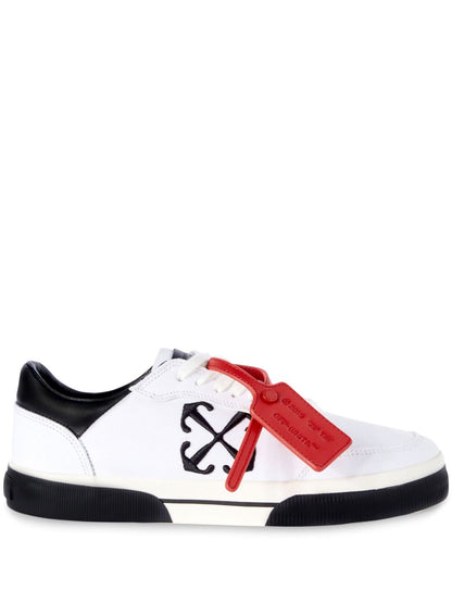 Baskets Off White en toile blanche et cuir