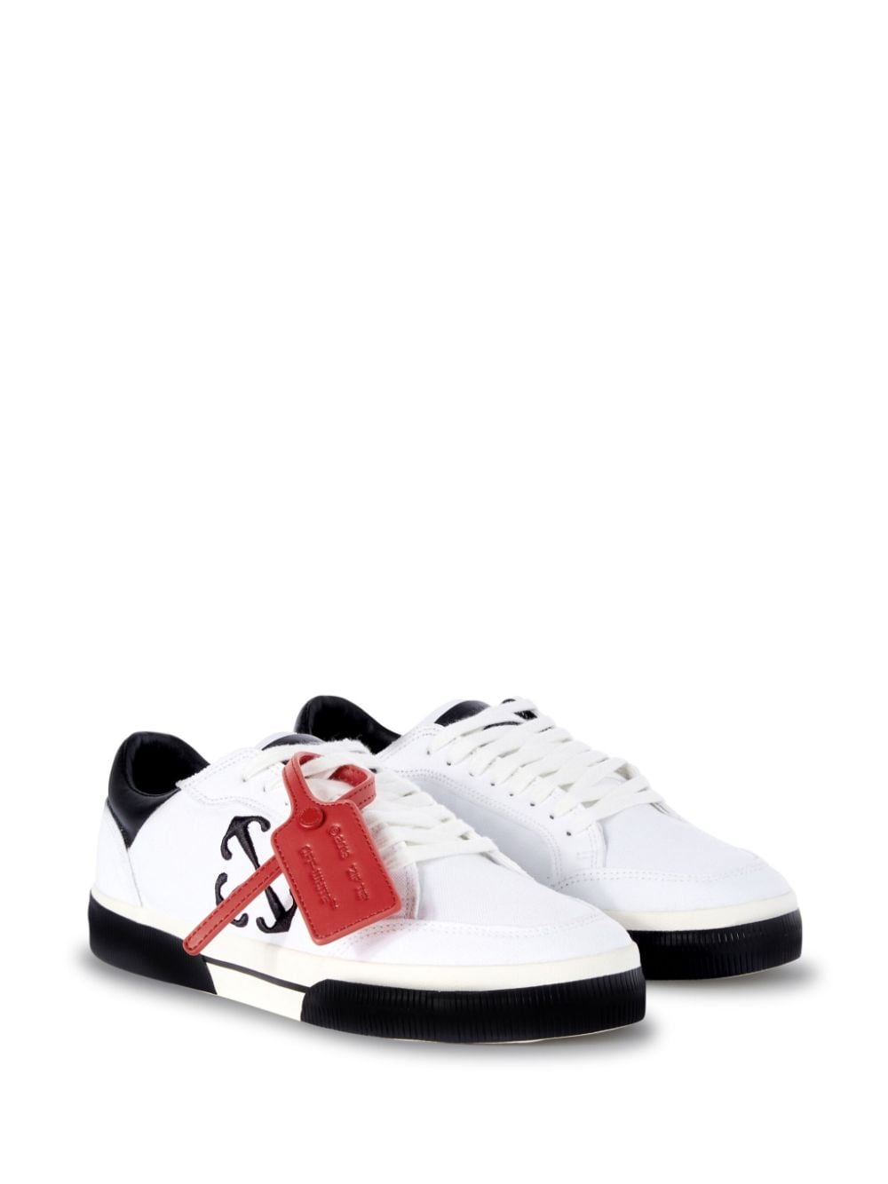 Baskets Off White en toile blanche et cuir