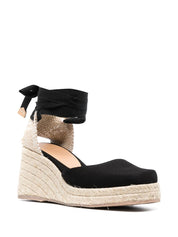Castañer Castaner Flat shoes Black raffia espadrilles