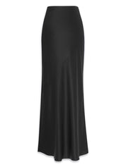 Saint Laurent Skirts Black silk crepe long skirt