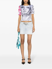 Diesel Skirts Denim in light blue cotton