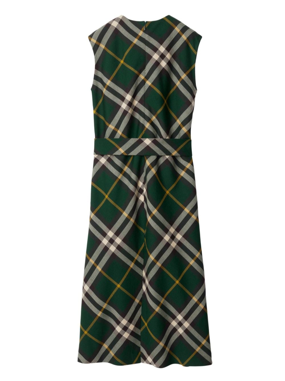 Burberry Dresses Green wool belted midi