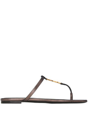 Sandales Saint Laurent Marron