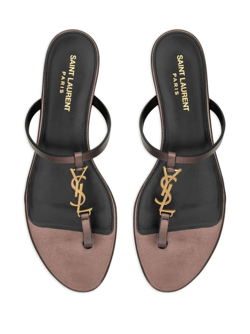 Sandales Saint Laurent Marron