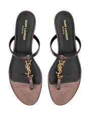 Sandales Saint Laurent Marron
