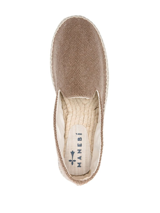 Manebí Dove Grey Espadrilles — Slip‑On Flat Shoes