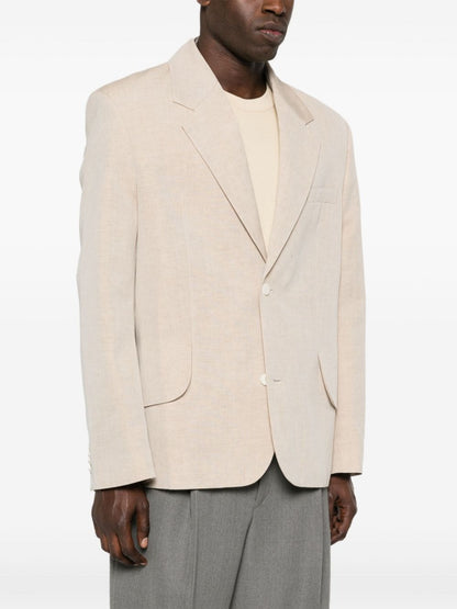 Jacquemus Beige Linen‑Wool Jacket — Tailored Sport Jacket