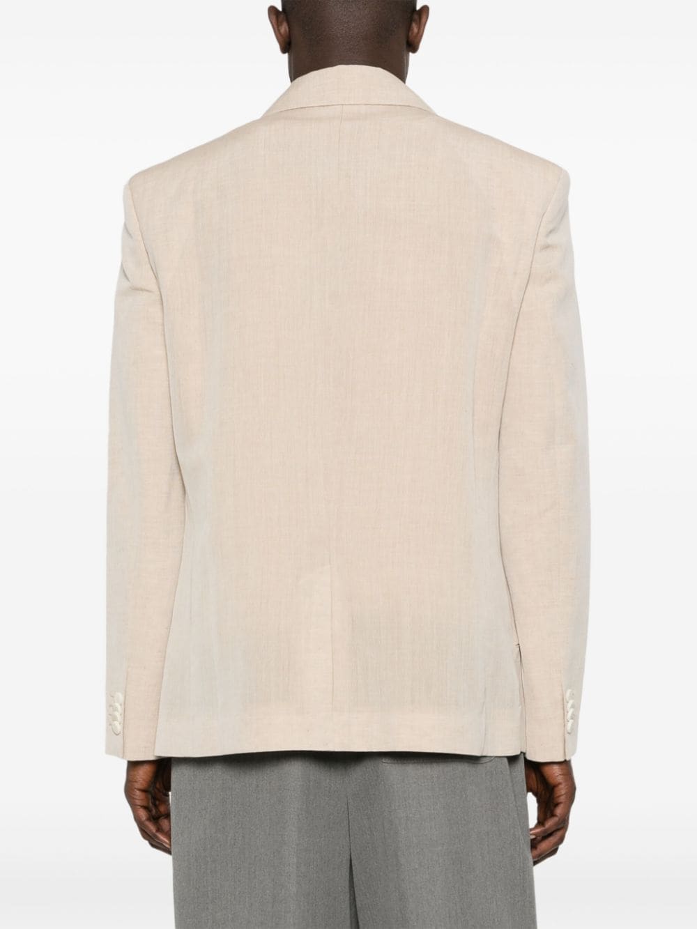 Jacquemus Beige Linen‑Wool Jacket — Tailored Sport Jacket