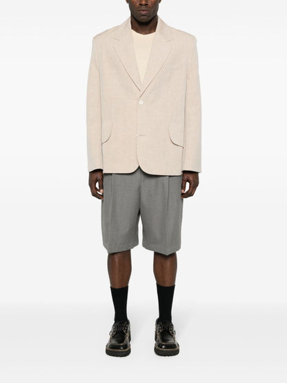 Jacquemus Beige Linen‑Wool Jacket — Tailored Sport Jacket