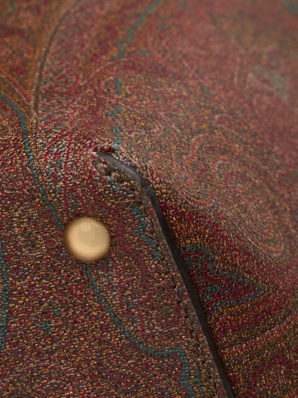 Etro maxi essential tote bag in brown calf leather