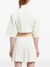 Palm Angels T-shirts and Polos White cropped polo