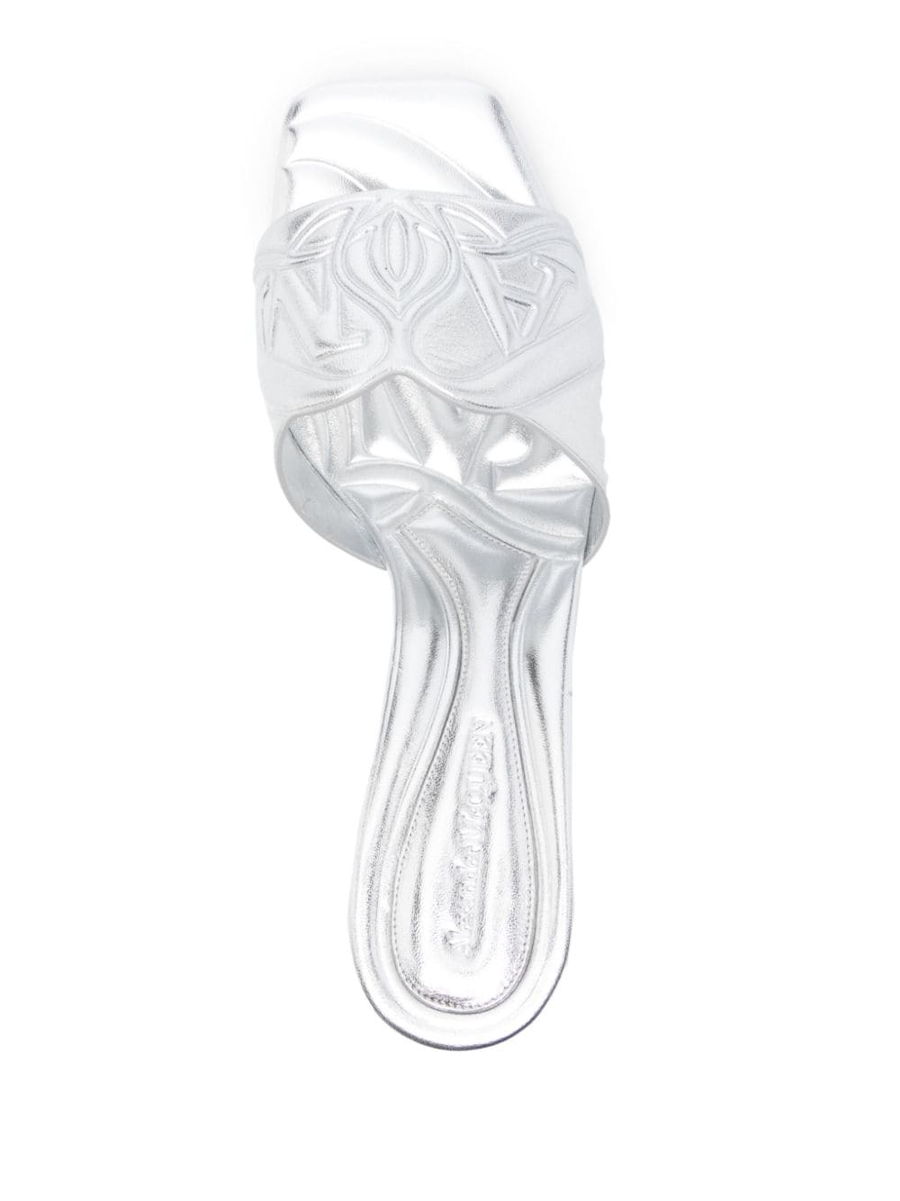 Sandales Alexander McQueen en cuir argenté