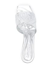 Sandales Alexander McQueen en cuir argenté