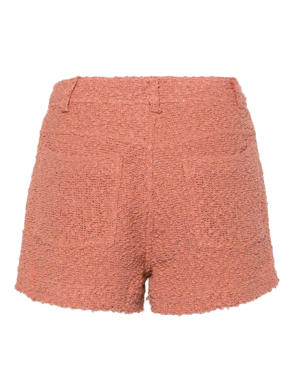 Iro Shorts Pink high-waisted bouclé