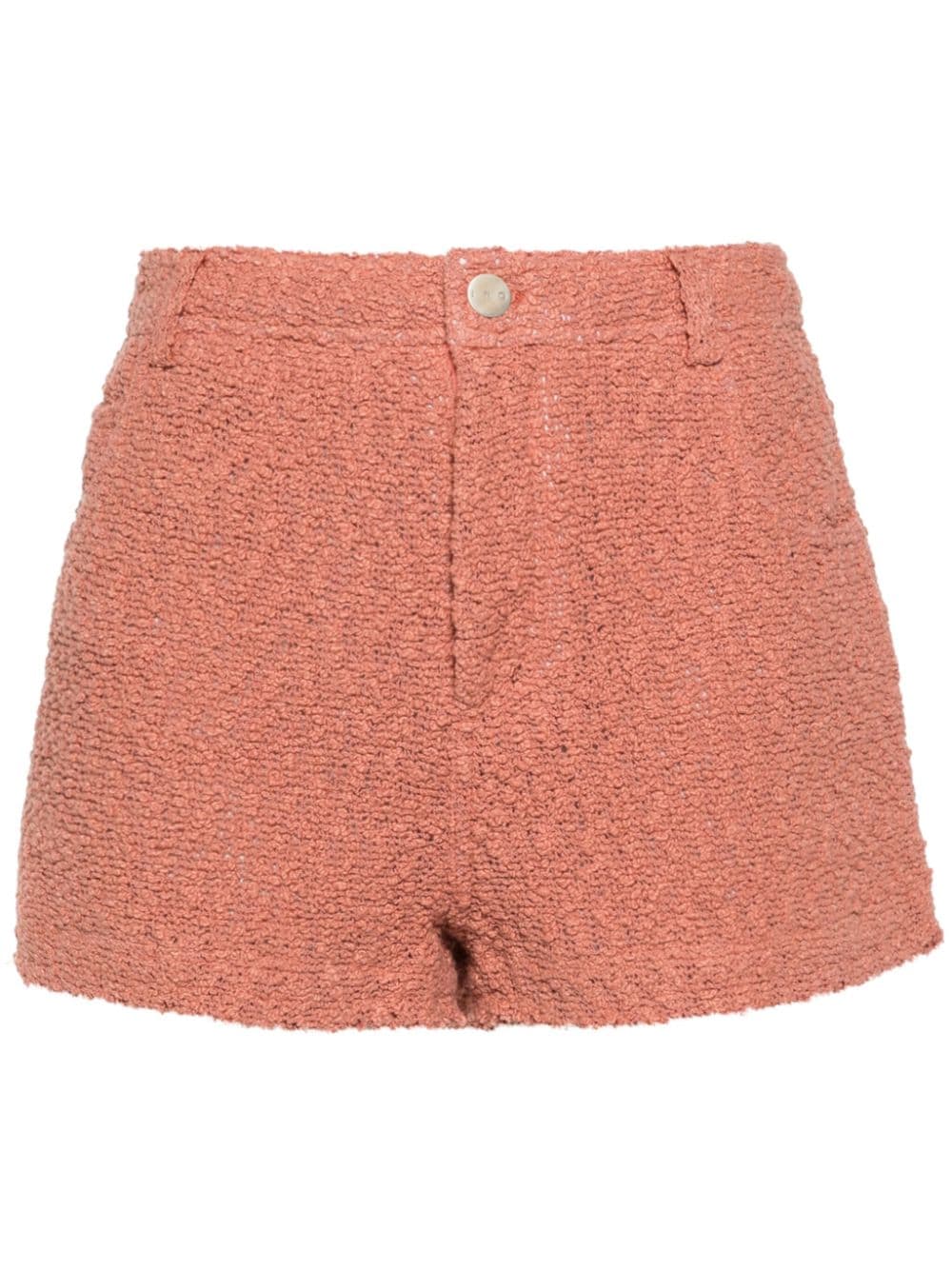 Iro Shorts Pink high-waisted bouclé