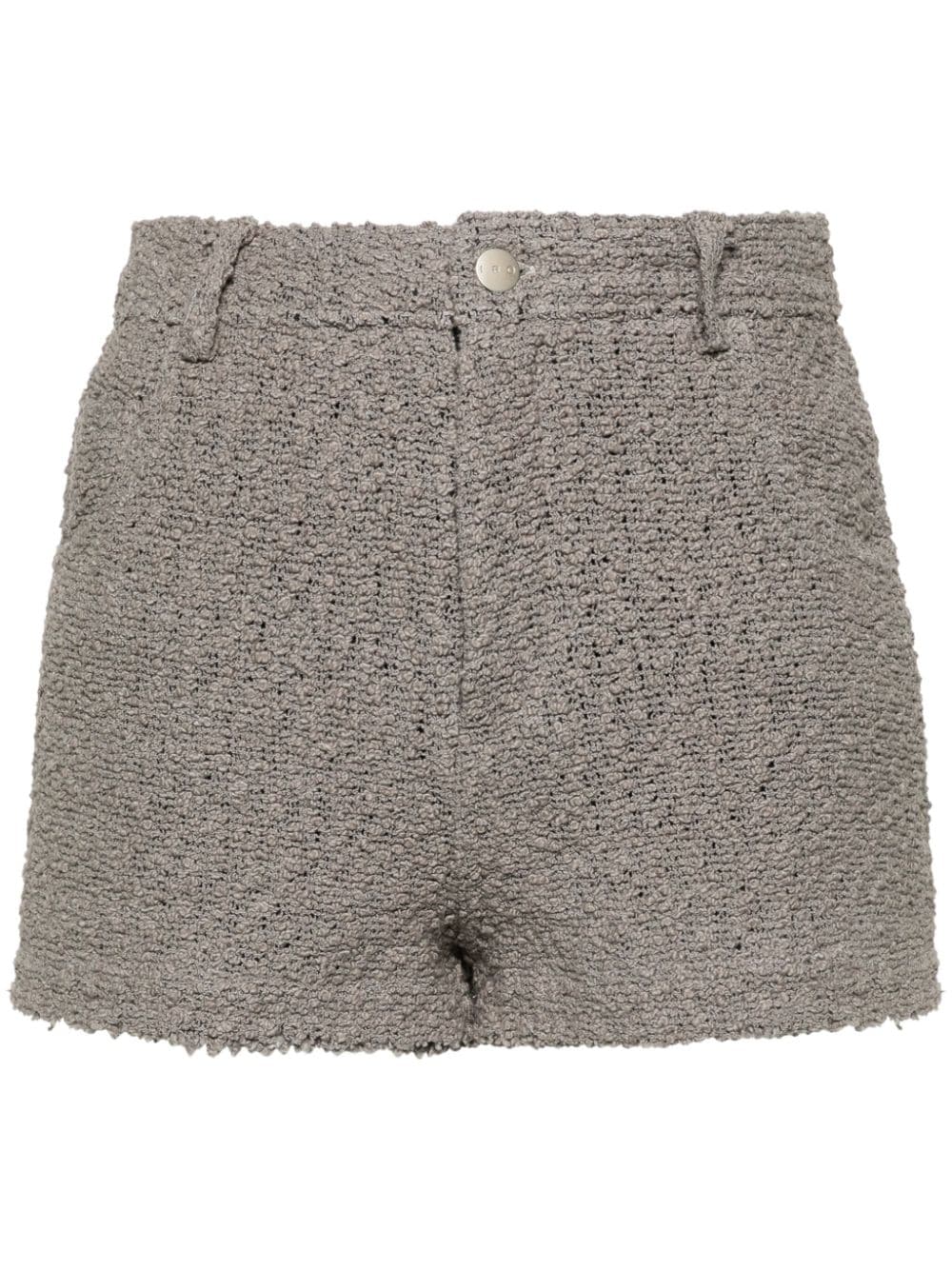 Iro Shorts Grey high-waisted bouclé