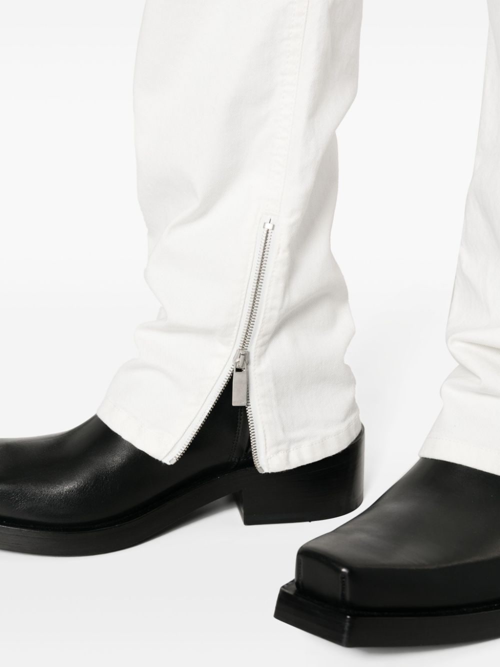 Vaqueros blancos rotos Vaqueros blancos de pierna recta