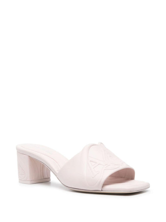 Alexander McQueen Sandals Beige — Elegant Mid‑Block Heels