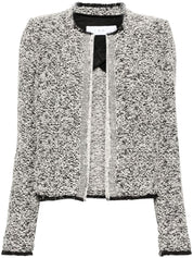 Veste en tweed de coton mélangé noir Iro Jackets
