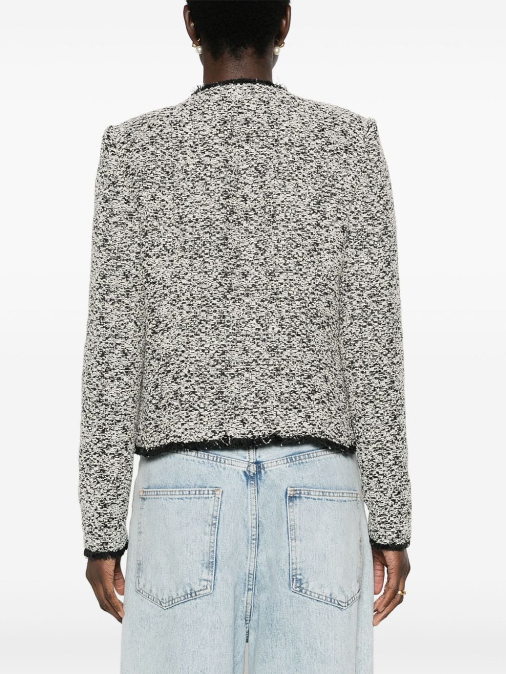 Veste en tweed de coton mélangé noir Iro Jackets