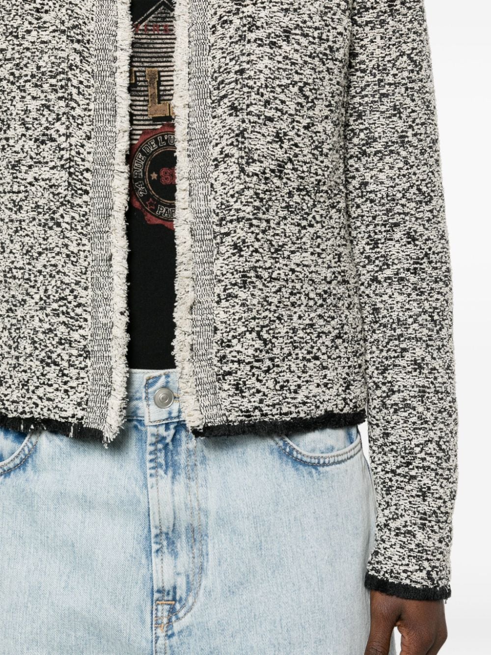 Veste en tweed de coton mélangé noir Iro Jackets