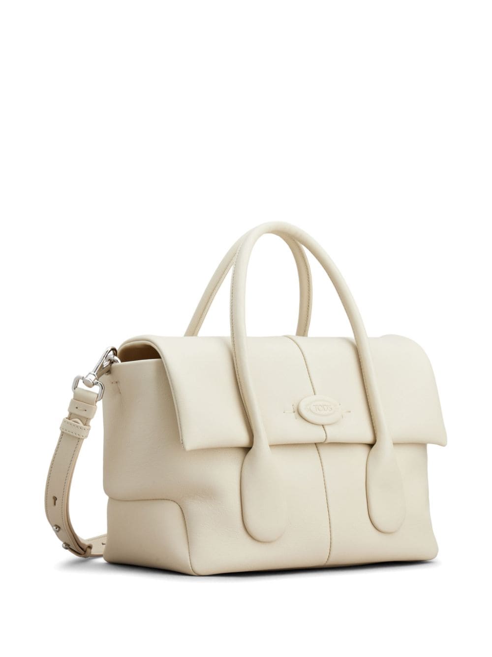 White Calf Leather Tote — Tod'S Shopper